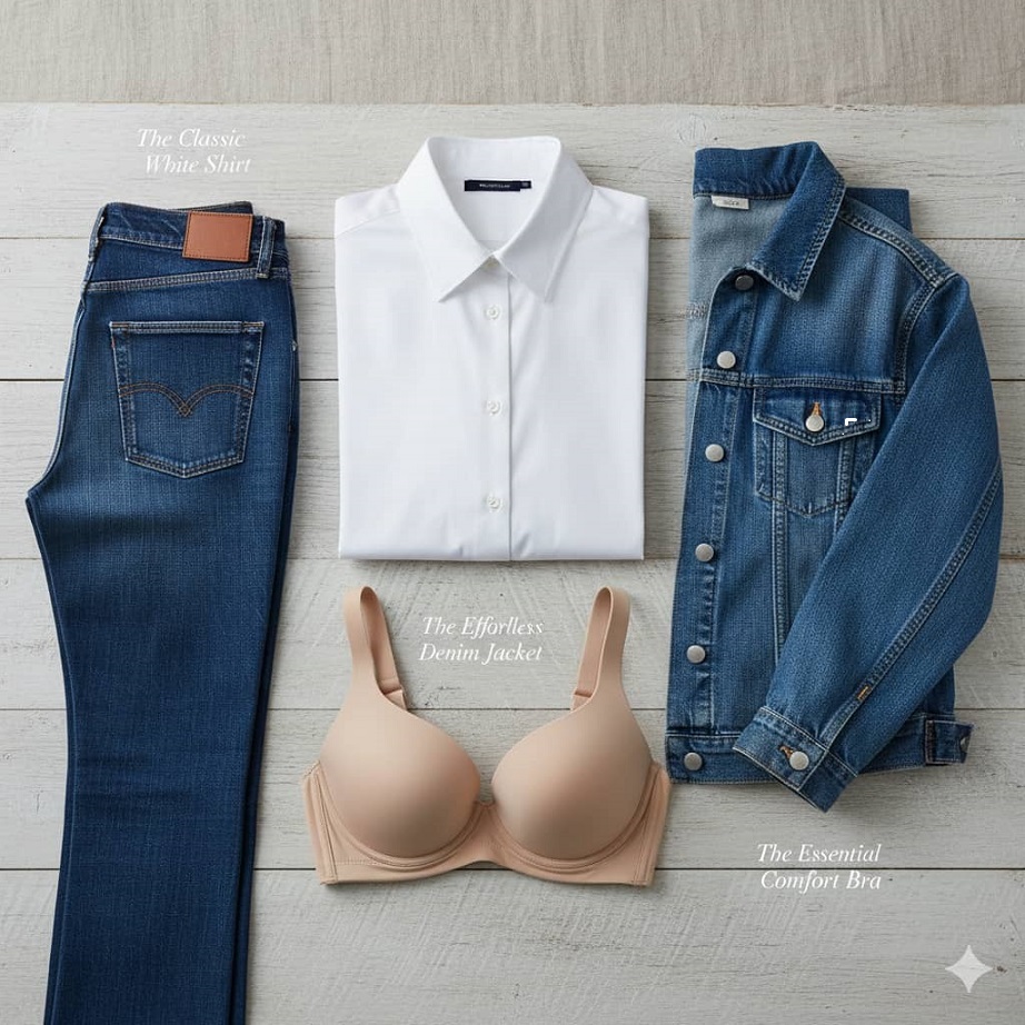 closet basis for everyday plus size outfit