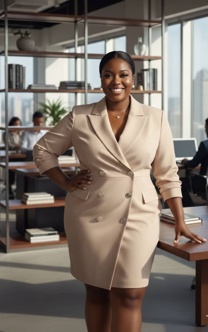 plus size work outfit idea 1